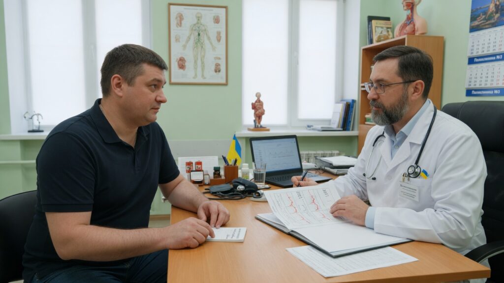 Пациент на консультации у врача