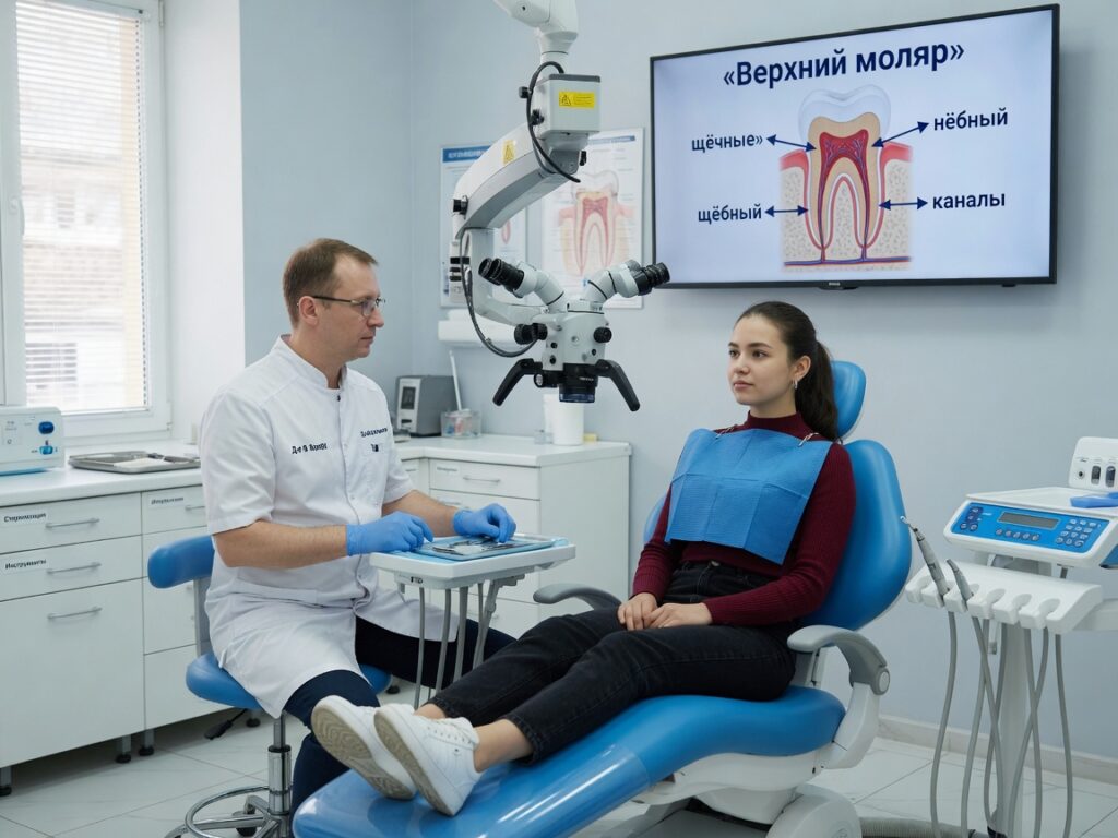 Лечение каналов верхнего моляра: сколько каналов