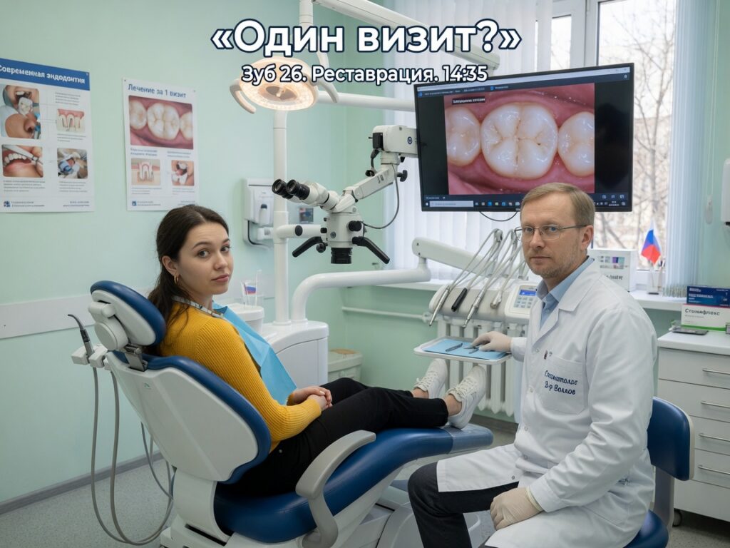 Верхний моляр: один визит